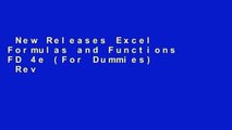 New Releases Excel Formulas and Functions FD 4e (For Dummies)  Review
