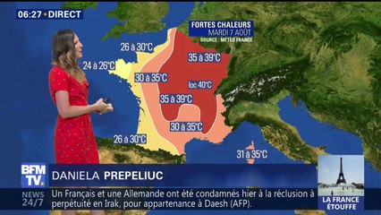 Jusqu'à 40°C en Bourgogne: un mardi encore très chaud mais orageux à l'ouest