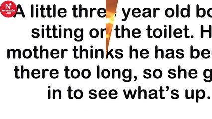 Mom Asks Her 3 Yr. Old Why He Took So Long In The Bathroom. His Answer Was Priceless