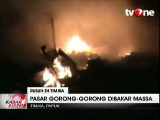 Aksi Massa di Timika Bakar Pasar Gorong-Gorong