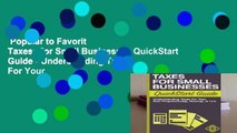 Popular to Favorit  Taxes: For Small Businesses QuickStart Guide - Understanding Taxes For Your
