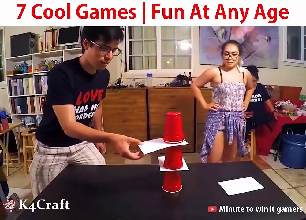 7 Cool Games - Fun At Any Age via: Minute to Win It Gamers, youtube.com/c/MinutetoWinItGamers