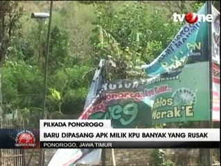 Baru Dipasang, Alat Peraga Kampanye Banyak yang Rusak