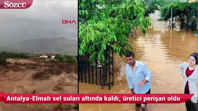 Antalya - Elmalı sel suları altında kaldı, üretici perişan oldu