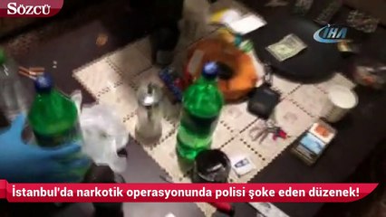 İstanbul'da narkotik operasyonunda polisi şoke eden düzenek!