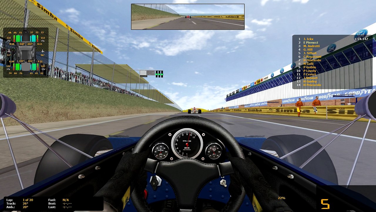 F1 1971 - Kyalami - sorpasso Tyrrell su Ferrari