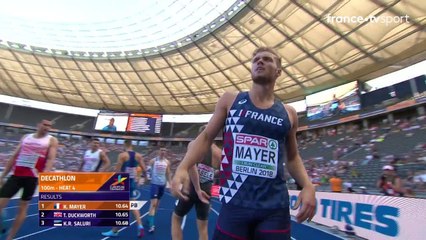 Championnats Européens / Athlétisme : Record personnel d'entrée sur 100 m pour Kevin Mayer !