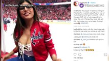 Mia Khalifa terkena bola hockey di dada - TomoNews