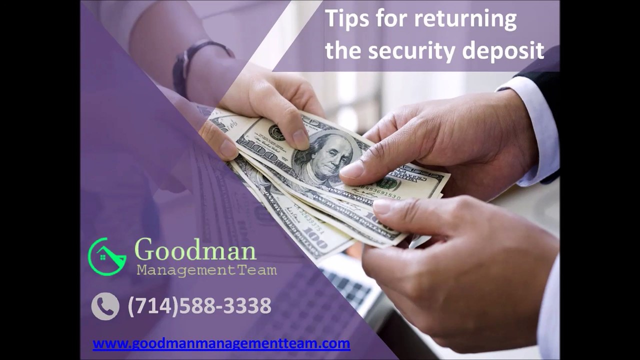 Tenant Deposit Return in Orange County CA