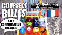 Course de billes de 230 mètres avec commentateur