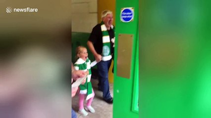 Young Celtic fan has priceless reaction to first-ever match