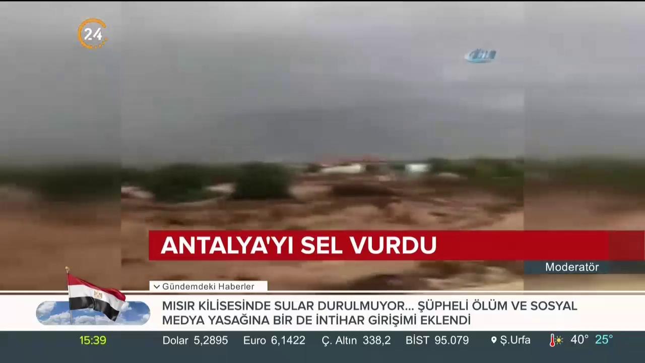 Antalya'yı sel vurdu