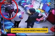 “Tenderas” alquilarían bebés para cometer sus robos en tiendas de Gamarra