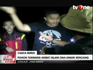 Hujan Angin Robohkan Pohon dan Bangunan Pesantren