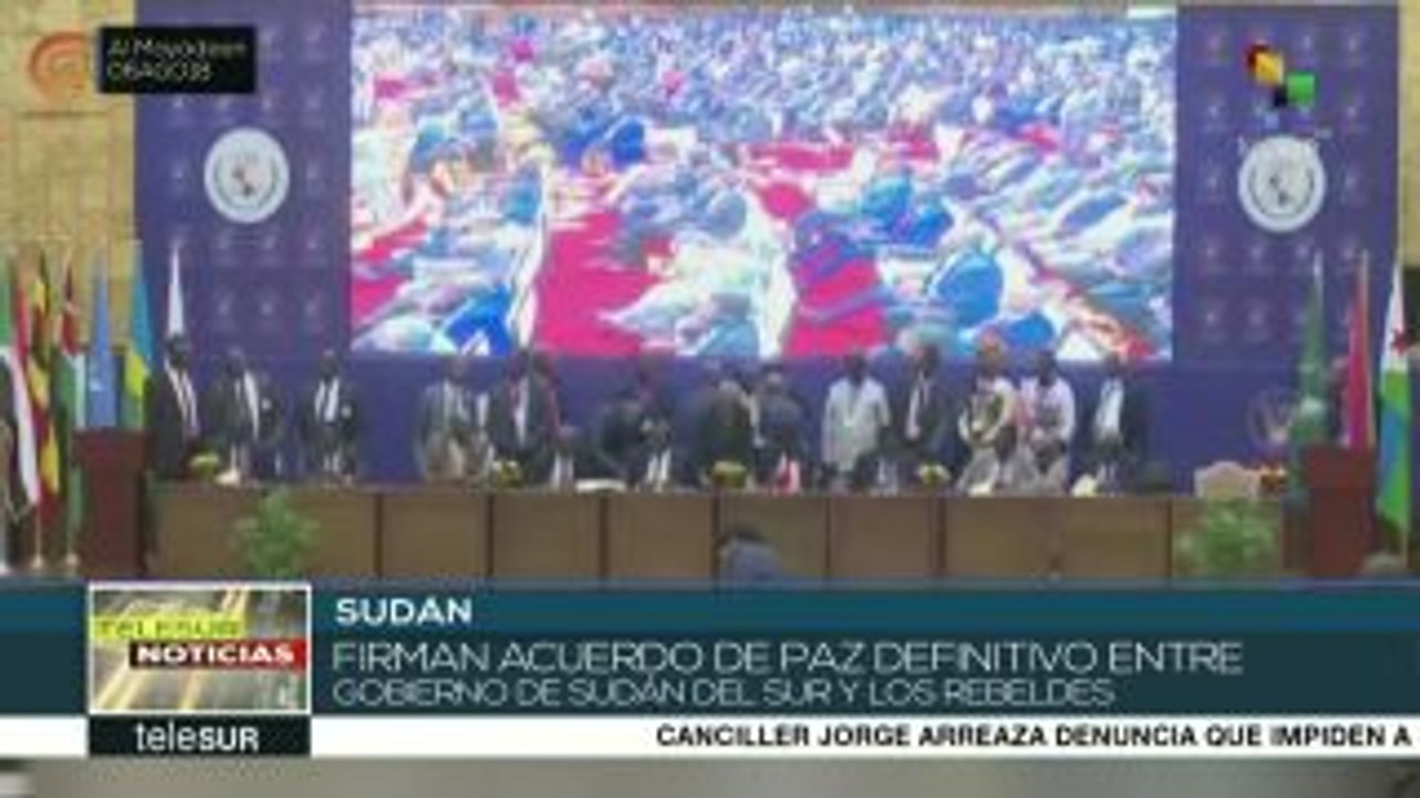 Gobierno de Sudán del Sur y rebeldes firman acuerdo de paz en Jartum
