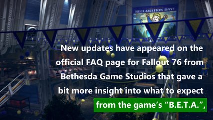 Fallout 76 BETA includes full game, and all progress will carry over after launch