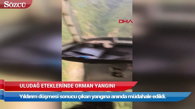 Uludağ eteklerinde orman yangını!