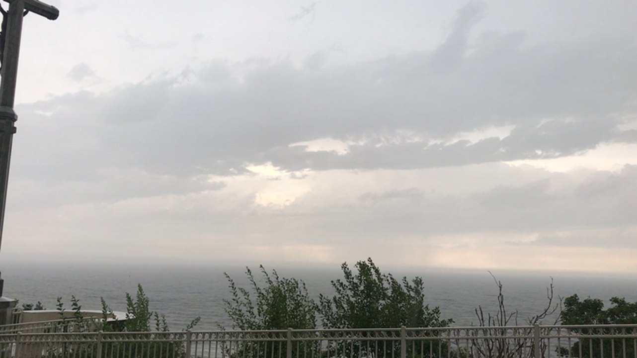 L’orage a vidé la plage