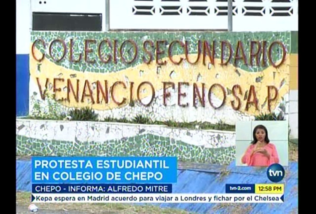 TVN estudiantes del Colegio Venancio Fenosa Pascual están en paro – exigen reparación del colegio