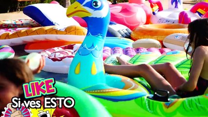 GLOBOS de AGUA en la PISCINA  Reto del TORO MECÁNICO  24 horas jugando con EL MUNDO DE CLODETT