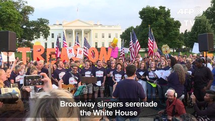 Rosie O'Donnell, Broadway stars protest in front of White House