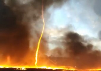 'Firenado' Forms During Factory Fire in Derbyshire
