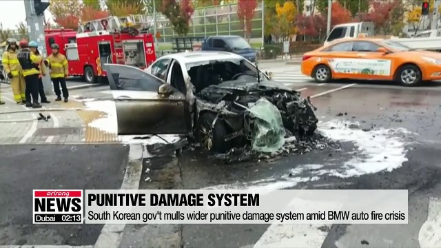 South Korean gov't mulls wider punitive damage system amid BMW auto fire crisis