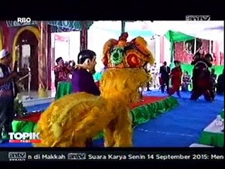 Atraksi Barongsai Meriahkan Hadirnya Masjid Cheng Ho