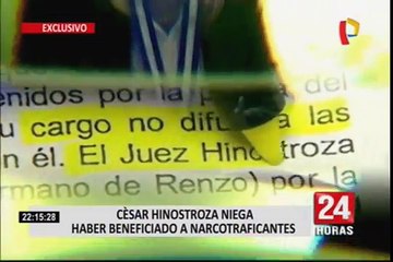 César Hinostroza niega haber beneficiado a narcotraficantes