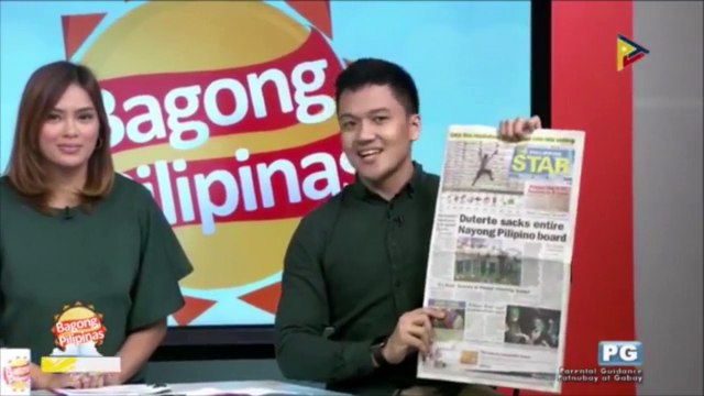 NEWS & VIEWS: Duterte sacks entire Nayong Pilipino board; House approves second tax reform package; LTFRB resumes Pantawid Pasada fuel cards' distribution