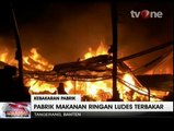 Sebuah Pabrik Makanan Ringan di Karawaci Ludes Terbakar