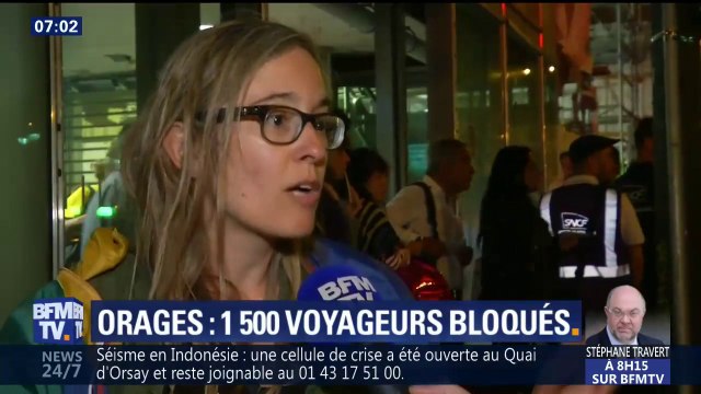 On a été bloqué 5h. À cause des orages, ces voyageurs ont passé la nuit dans des gares en Normandie