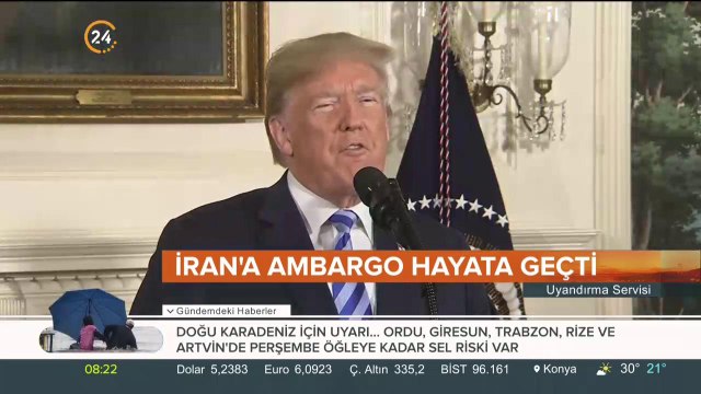 İran'a ambargo başladı