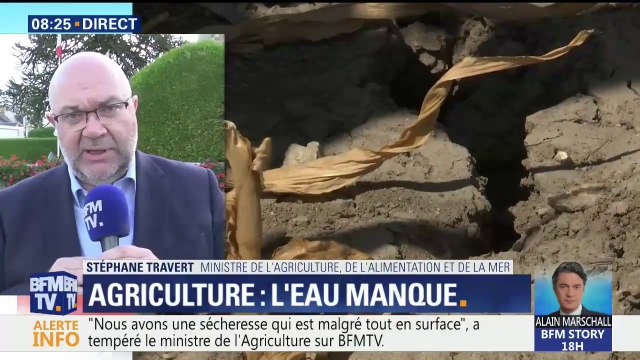 Le ministre de l'Agriculture évoque une sécheresse en surface et un niveau correct des nappes phréatiques