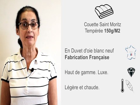 Couette Saint Moritz Tempérée 150g