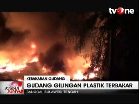 Pabrik Gilingan Plastik di Banggai Hangus Terbakar