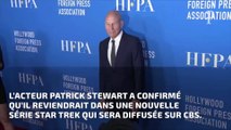 Patrick Stewart va reprendre son rôle de Jean-Luc Picard dans une nouvelle série Star Trek