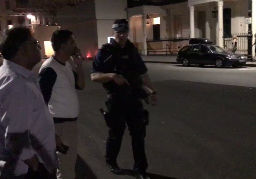 Police Respond as Activists Project Protest Images on Bahraini Embassy in London