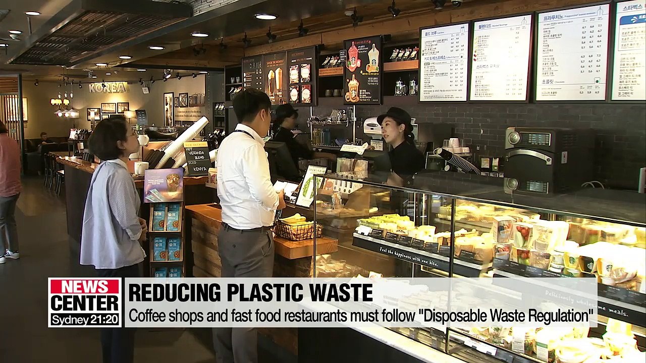 Random inspections to prohibit use of disposable cups inside coffee shops and fast food restaurants