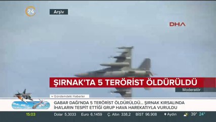 Şırnak'ta 5 terörist öldürüldü