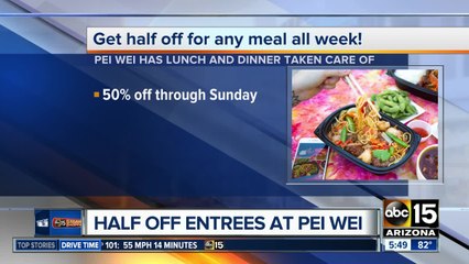 Half off deal at Pei Wei