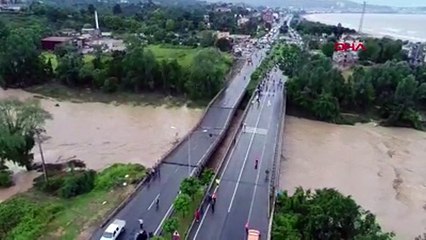 Sel felaketinin vurduğu Ordu'nun Ünye ilçesinden Drone görüntüleri