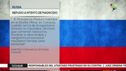 Partido Comunista de Rusia condena magnicidio frustrado contra Maduro
