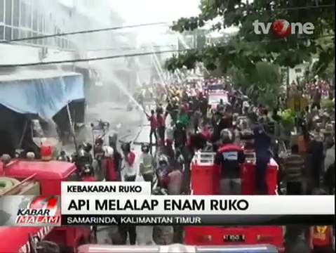 Kebakaran Ruko di Samarinda Hanguskan 6 Ruko