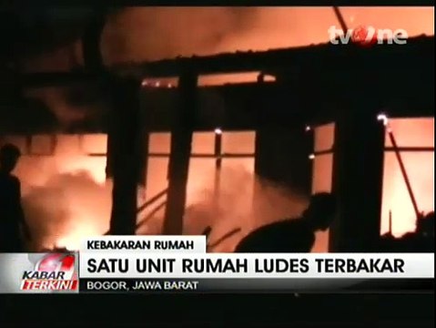 Korsleting Listrik, Sebuah Rumah di Bogor Ludes Terbakar