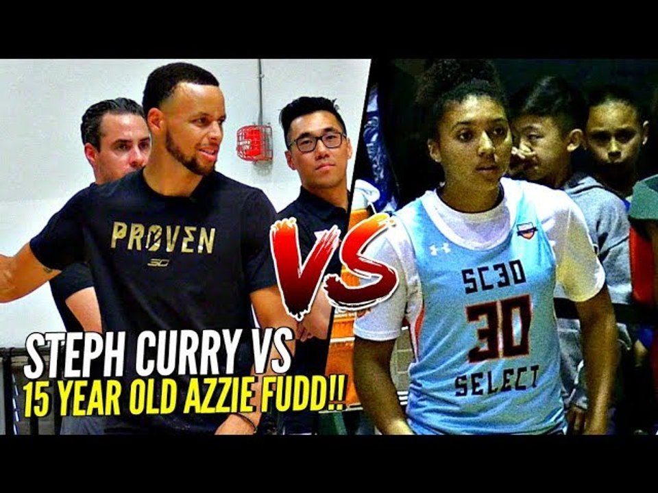 Steph Curry vs 15 Year Old Azzie Fudd!!! Female Hooper Beat ALL THE BOYS Then Challenges Steph!
