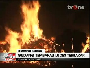 Gudang Tembakau di Jember Ludes Terbakar