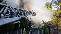 Incendie de garage, rue des Hayettes, à Gilly, le 8 août 2018