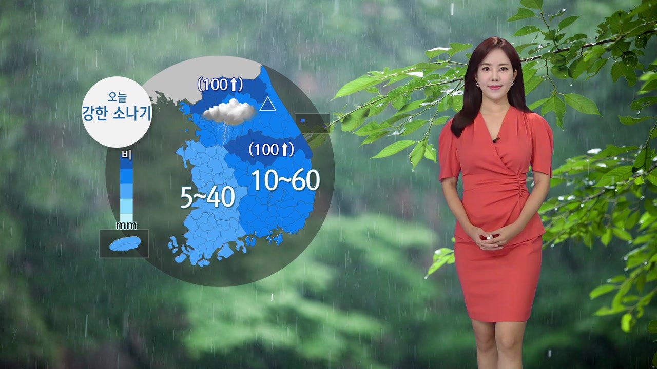 [날씨] 오늘 전국 강한 소나기...폭염 반짝 주춤 / YTN