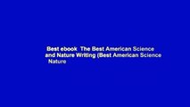 Best ebook  The Best American Science and Nature Writing (Best American Science   Nature